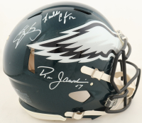 Ron Jaworski Donovan McNabb & Randall Cunningham Signed Eagles Full-Size Authentic On-Field Speed Helmet (JSA) at PristineAuction.com