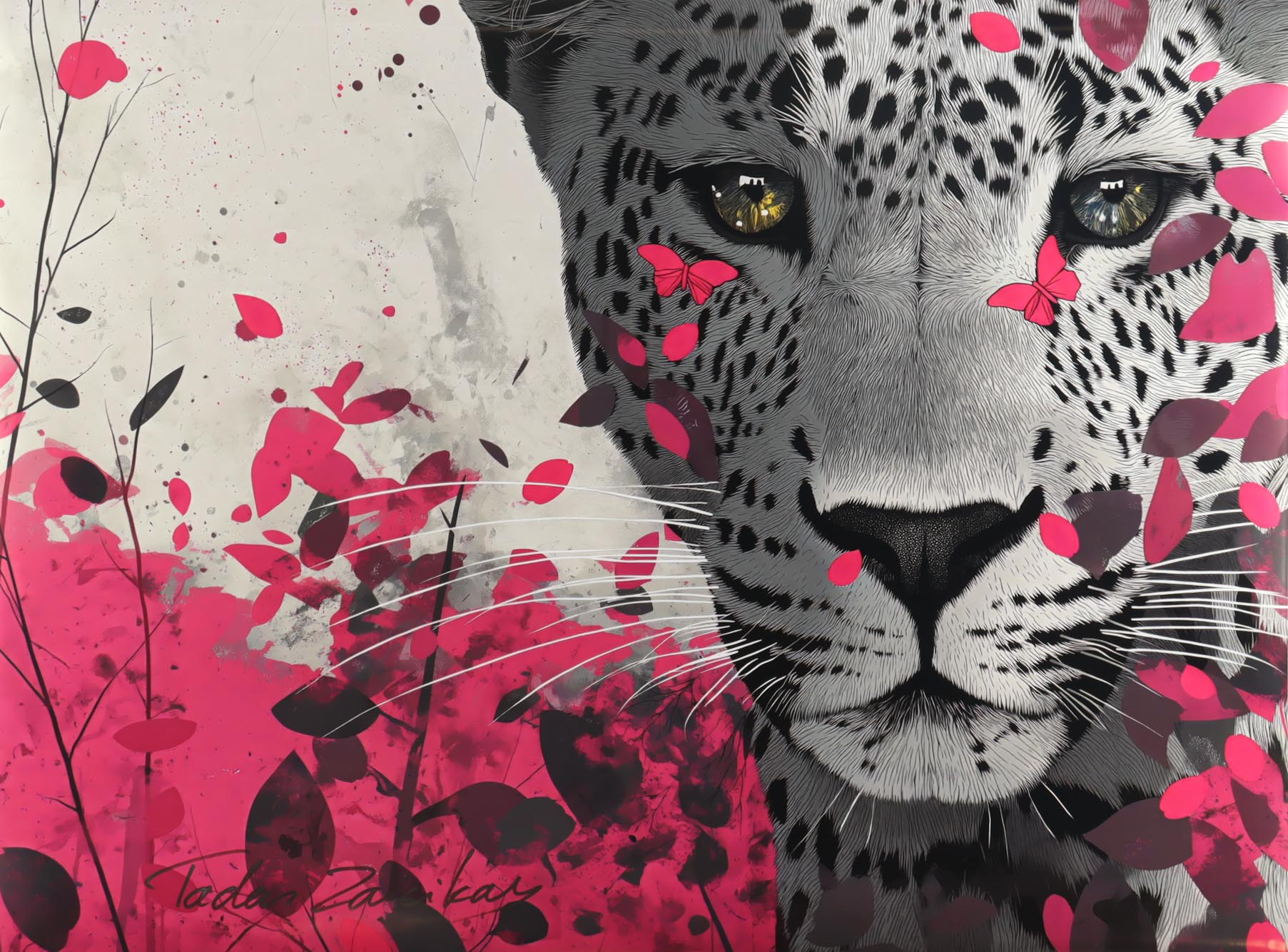 "Pink Whisper #1A" 27x36 2025 Print by Tadas Zaicikas | TedyZet (Zaicikas) at PristineAuction.com "Pink Whisper #1A" 27x36 2025 Print by Tadas Zaicikas | TedyZet (Zaicikas) at PristineAuction.com