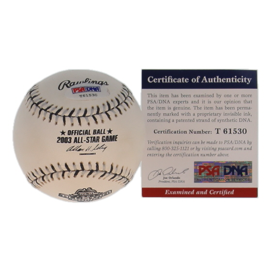 Jason Giambi Signed 2003 All-Star Game Baseball (PSA) at PristineAuction.com Jason Giambi Signed 2003 All-Star Game Baseball (PSA) at PristineAuction.com