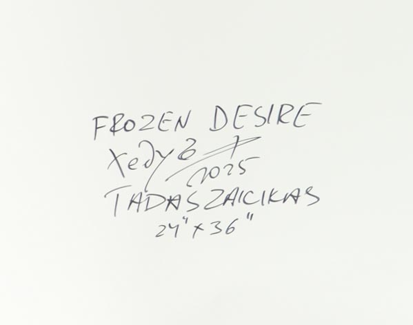 "Frozen Desire" 24x36 2025 Print by Tadas Zaicikas | TedyZet (Zaicikas) at PristineAuction.com "Frozen Desire" 24x36 2025 Print by Tadas Zaicikas | TedyZet (Zaicikas) at PristineAuction.com