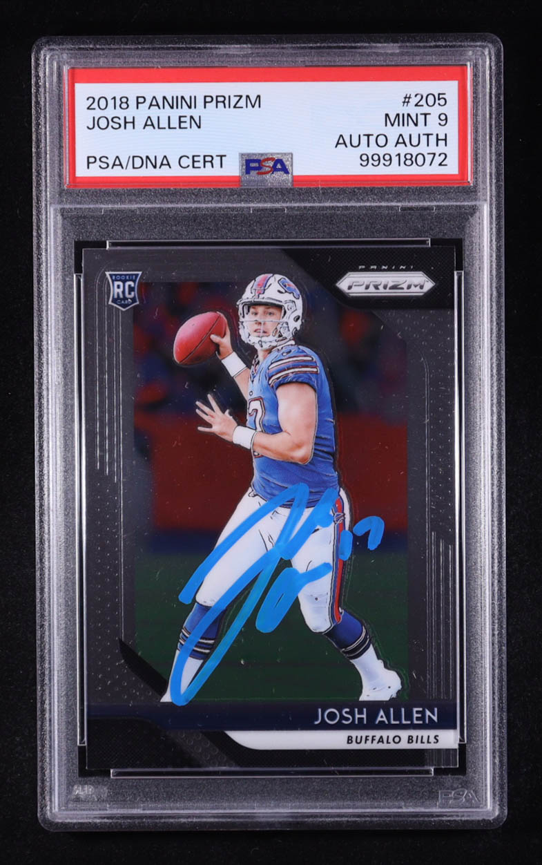 Josh Allen Signed 2018 Panini Prizm #205 RC (PSA 9) at PristineAuction.com Josh Allen Signed 2018 Panini Prizm #205 RC (PSA 9) at PristineAuction.com