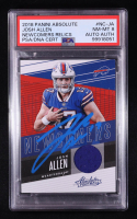 Josh Allen Signed 2018 Absolute Newcomers Jerseys #3 RC (PSA 8) at PristineAuction.com