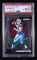 Josh Allen Signed 2018 Panini Prizm #205 RC (PSA 8) at PristineAuction.com