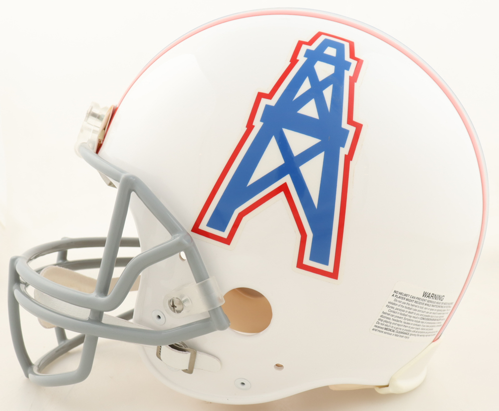 Earl Campbell Signed Oilers Full-Size Authentic On-Field Helmet Inscribed "HOF 91" (JSA) at PristineAuction.com Earl Campbell Signed Oilers Full-Size Authentic On-Field Helmet Inscribed "HOF 91" (JSA) at PristineAuction.com