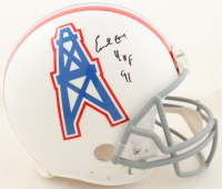 Earl Campbell Signed Oilers Full-Size Authentic On-Field Helmet Inscribed "HOF 91" (JSA) at PristineAuction.com