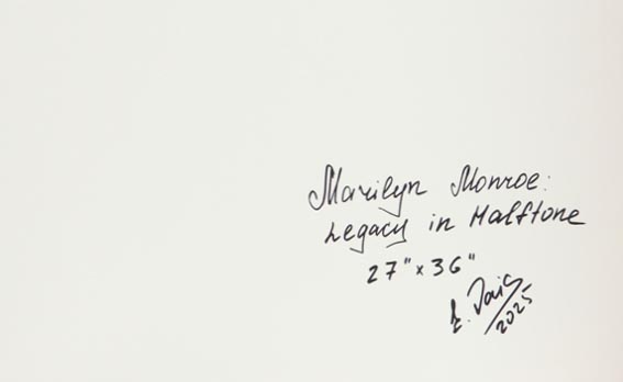 "Marilyn Monroe: Legacy in Halftone" 27x36 2025 Print by Elena Vaisman | Ele2Wais (Vaisman) at PristineAuction.com "Marilyn Monroe: Legacy in Halftone" 27x36 2025 Print by Elena Vaisman | Ele2Wais (Vaisman) at PristineAuction.com