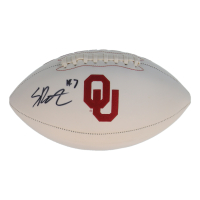 Spencer Rattler Signed Oklahoma Sooners Logo Football (PSA) at PristineAuction.com