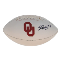 Spencer Rattler Signed Oklahoma Sooners Logo Football (PSA) at PristineAuction.com