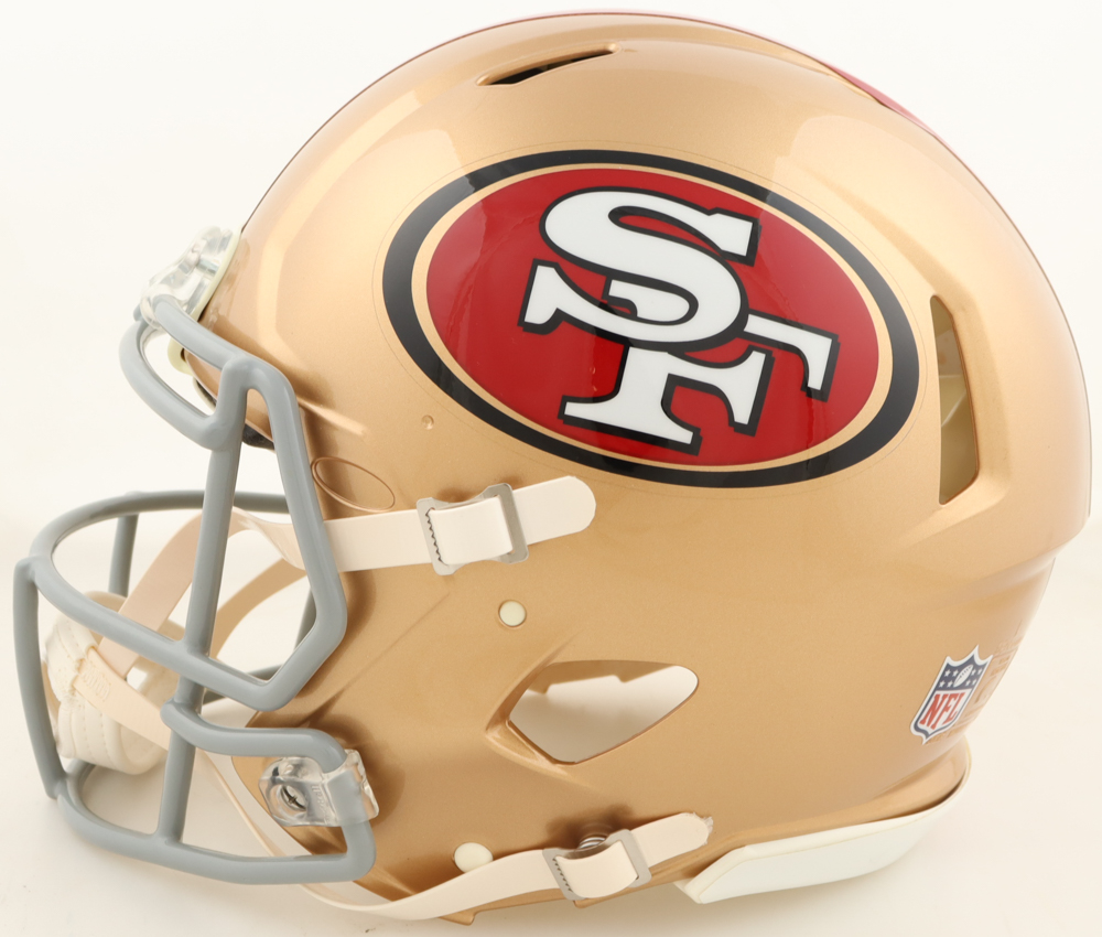 George Kittle Signed 49ers Full-Size Authentic On-Field Speed Helmet (Beckett) at PristineAuction.com George Kittle Signed 49ers Full-Size Authentic On-Field Speed Helmet (Beckett) at PristineAuction.com