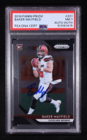 Baker Mayfield Signed 2018 Panini Prizm #201 RC (PSA 7) at PristineAuction.com