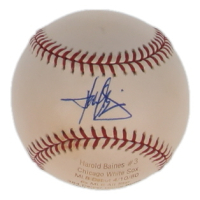 Harold Baines Signed LE OML Career Stat Engraved Baseball (JSA) at PristineAuction.com