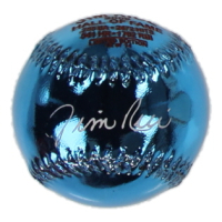 Jim Rice Signed LE Blue Chrome Commemorative Baseball (JSA) at PristineAuction.com