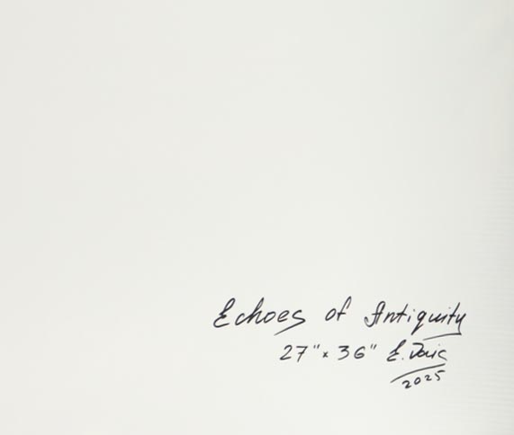"Echoes of Antiquity" 27x36 2025 Print by Elena Vaisman | Ele2Wais (Vaisman) at PristineAuction.com "Echoes of Antiquity" 27x36 2025 Print by Elena Vaisman | Ele2Wais (Vaisman) at PristineAuction.com
