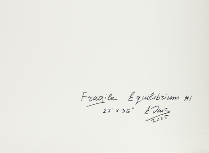 "Fragile Equilibrium #1" 27x36 2025 Print by Elena Vaisman | Ele2Wais (Vaisman) at PristineAuction.com "Fragile Equilibrium #1" 27x36 2025 Print by Elena Vaisman | Ele2Wais (Vaisman) at PristineAuction.com