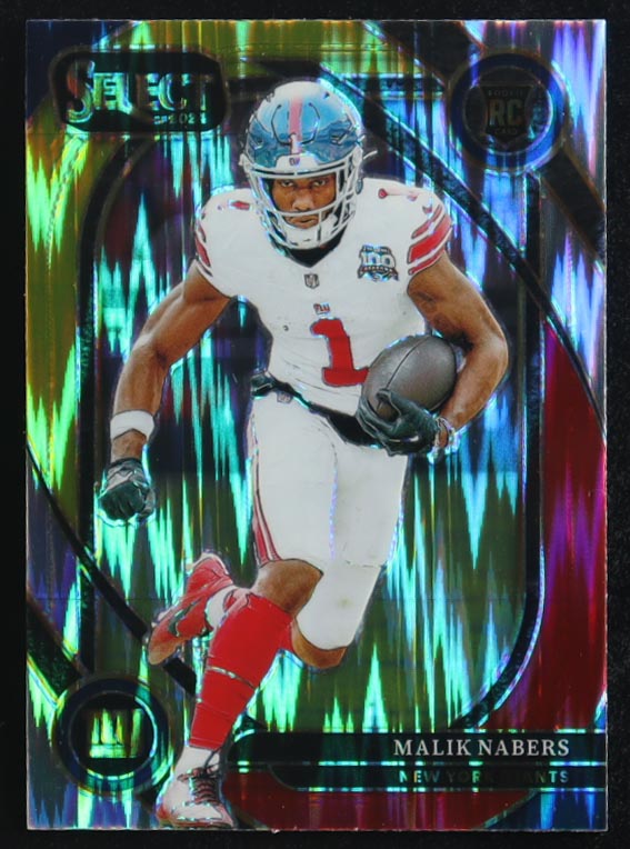 Malik Nabers 2024 Panini Select Club Red & Yellow Shock Prizm #220 RC at PristineAuction.com Malik Nabers 2024 Panini Select Club Red & Yellow Shock Prizm #220 RC at PristineAuction.com