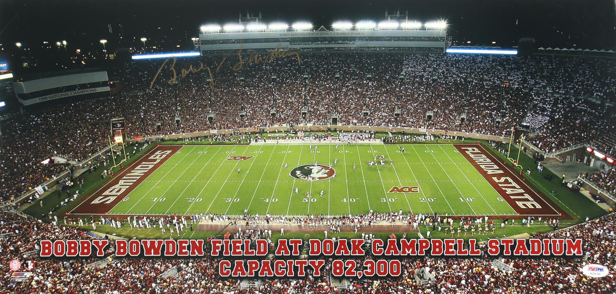 Bobby Bowden Signed Florida State Seminoles 12x25 Photo (PSA) at PristineAuction.com Bobby Bowden Signed Florida State Seminoles 12x25 Photo (PSA) at PristineAuction.com
