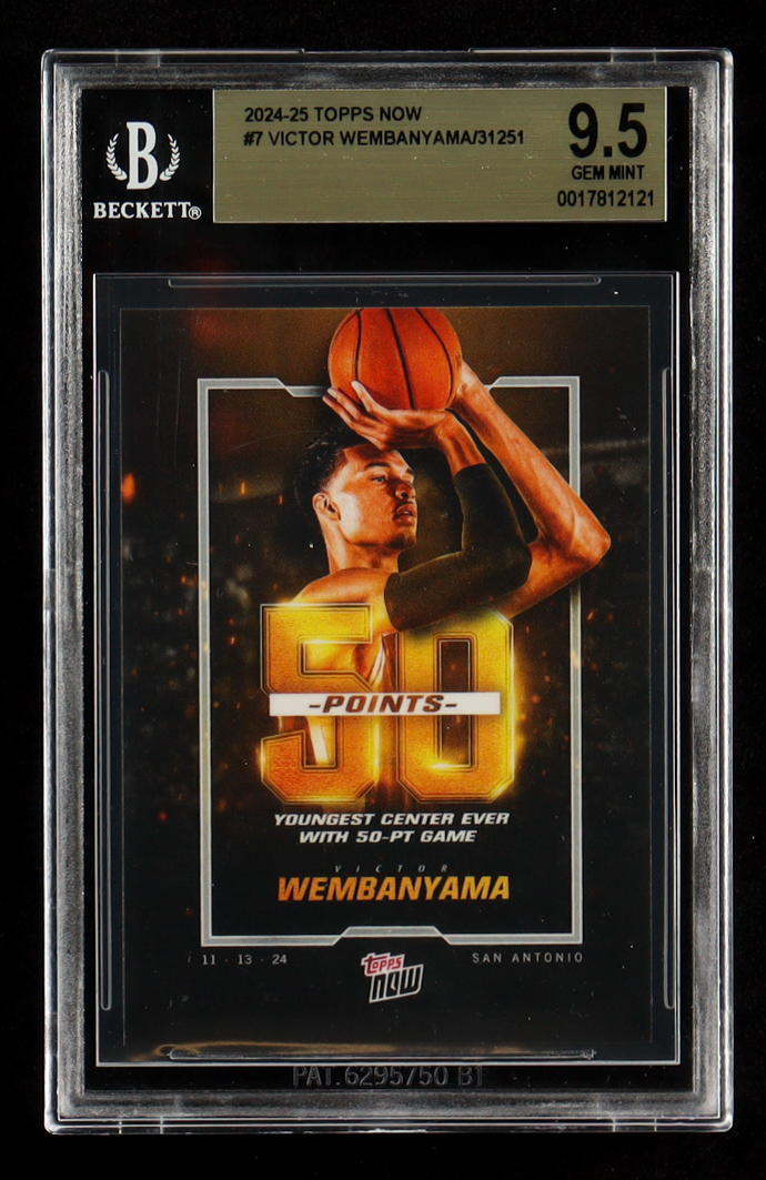 Victor Wemanyama 2024-25 Topps Now #7 (BGS 9.5) at PristineAuction.com Victor Wemanyama 2024-25 Topps Now #7 (BGS 9.5) at PristineAuction.com