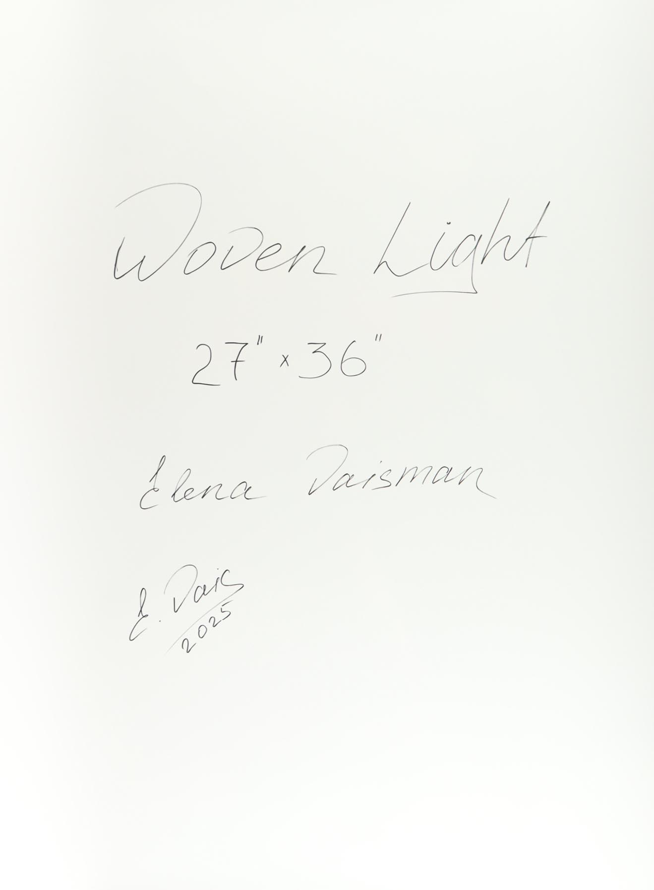 "Woven Light" 27x36 2025 Print by Elena Vaisman | Ele2Wais (Vaisman) at PristineAuction.com "Woven Light" 27x36 2025 Print by Elena Vaisman | Ele2Wais (Vaisman) at PristineAuction.com