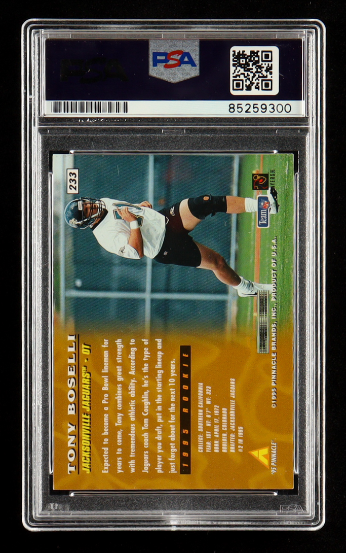 Tony Boselli Signed 1995 Pinnacle #233 (PSA) at PristineAuction.com Tony Boselli Signed 1995 Pinnacle #233 (PSA) at PristineAuction.com