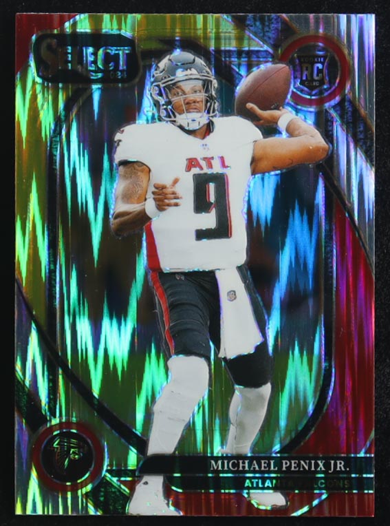 Michael Penix Jr. 2024 Panini Select Club Level Red & Yellow Shock Prizm #235 RC at PristineAuction.com Michael Penix Jr. 2024 Panini Select Club Level Red & Yellow Shock Prizm #235 RC at PristineAuction.com