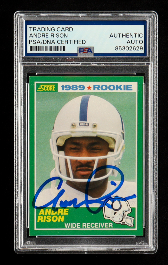 Andre Rison Signed 1989 Score #272 RC (PSA) at PristineAuction.com Andre Rison Signed 1989 Score #272 RC (PSA) at PristineAuction.com