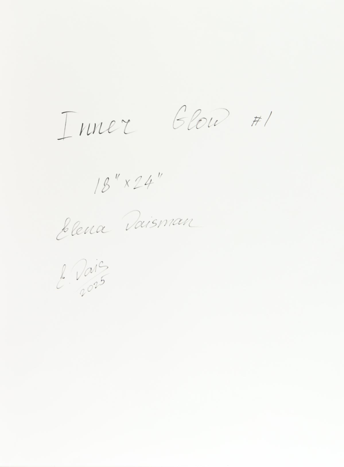 "Inner Glow #1" 18x24 2025 Print by Elena Vaisman | Ele2Wais (Vaisman) at PristineAuction.com "Inner Glow #1" 18x24 2025 Print by Elena Vaisman | Ele2Wais (Vaisman) at PristineAuction.com