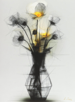 "Inner Glow #1" 18x24 2025 Print by Elena Vaisman | Ele2Wais (Vaisman) at PristineAuction.com
