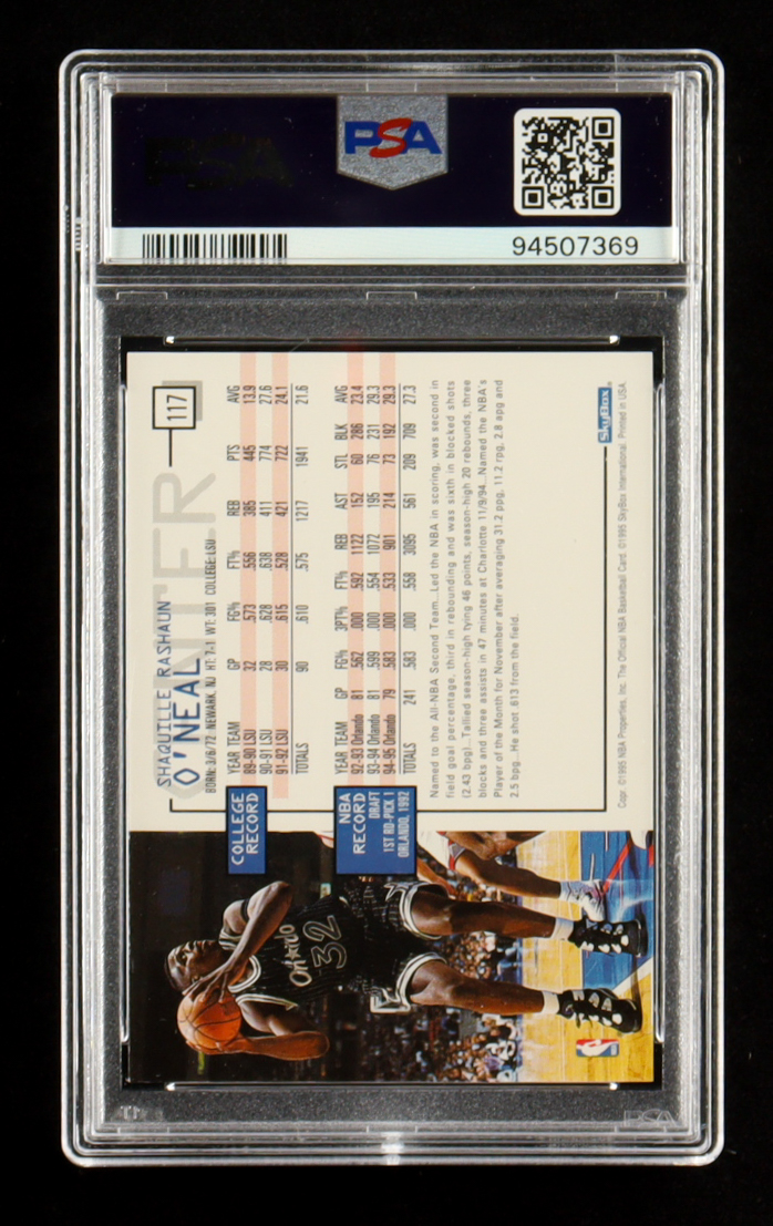 Shaquille O'Neal 1995 Hoops #177 (PSA 9) at PristineAuction.com Shaquille O'Neal 1995 Hoops #177 (PSA 9) at PristineAuction.com