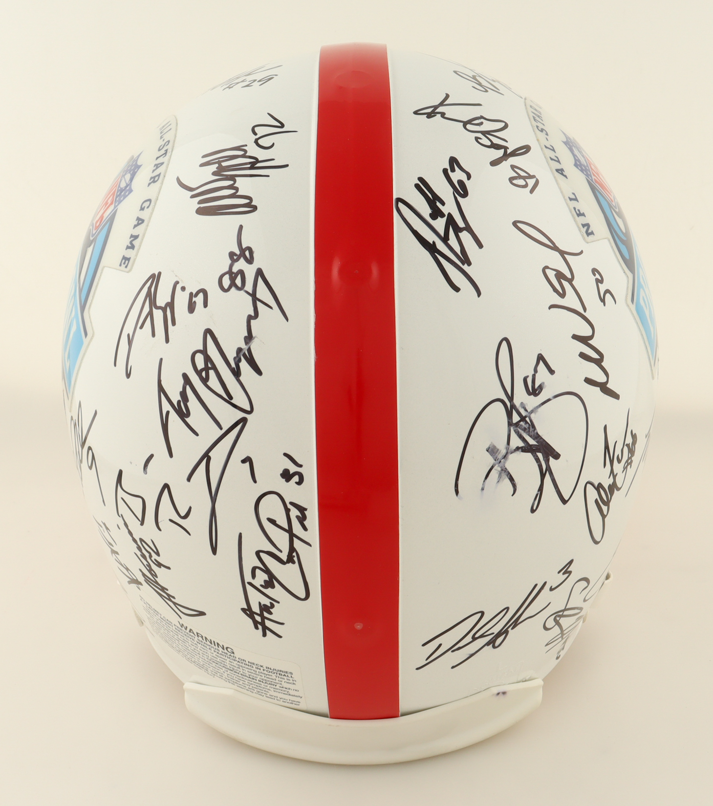 2008 AFC Pro Bowlers Full-Size Authentic On-Field Helmet Signed by (33) with Peyton Manning, Ben Roethlisberger, DeMeco Ryans, Tony Gonzalez (Beckett & JSA) at PristineAuction.com 2008 AFC Pro Bowlers Full-Size Authentic On-Field Helmet Signed by (33) with Peyton Manning, Ben Roethlisberger, DeMeco Ryans, Tony Gonzalez (Beckett & JSA) at PristineAuction.com