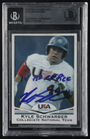 Kyle Schwarber Signed Custom Trading Card Inscribed "14 1st RD Pick" (PSA) at PristineAuction.com