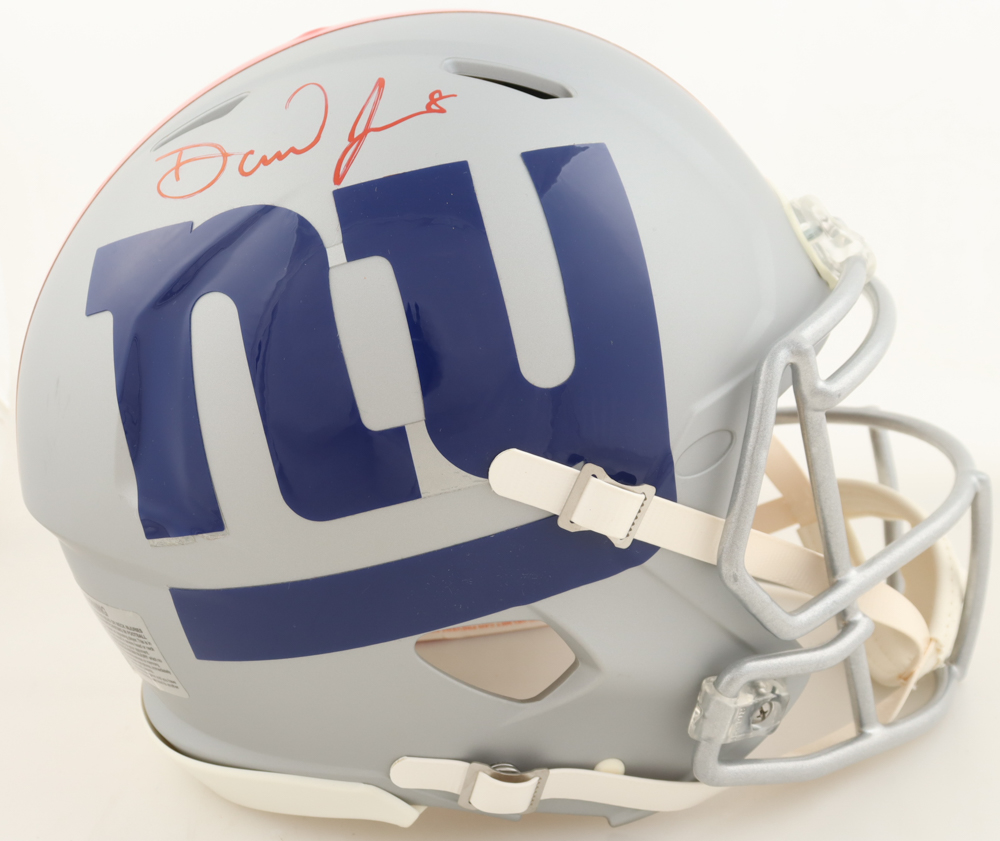 Daniel Jones Signed Giants Full-Size Authentic On-Field AMP Alternate Speed Helmet (Fanatics) at PristineAuction.com Daniel Jones Signed Giants Full-Size Authentic On-Field AMP Alternate Speed Helmet (Fanatics) at PristineAuction.com