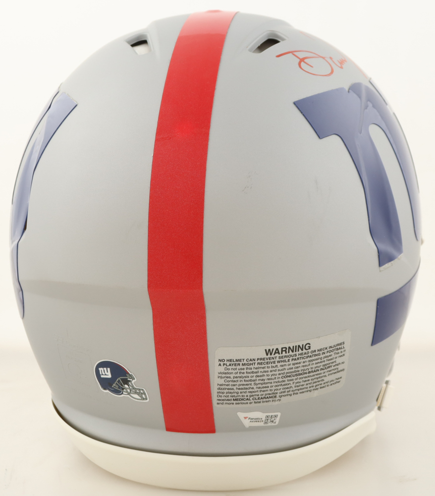 Daniel Jones Signed Giants Full-Size Authentic On-Field AMP Alternate Speed Helmet (Fanatics) at PristineAuction.com Daniel Jones Signed Giants Full-Size Authentic On-Field AMP Alternate Speed Helmet (Fanatics) at PristineAuction.com