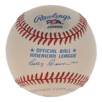 Reggie Jackson Signed OAL Baseball (PSA | Auto Grade 8) at PristineAuction.com Reggie Jackson Signed OAL Baseball (PSA | Auto Grade 8) at PristineAuction.com