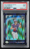 JJ McCarthy 2024 Donruss Optic Purple Shock #235 RR RC (PSA 9) at PristineAuction.com