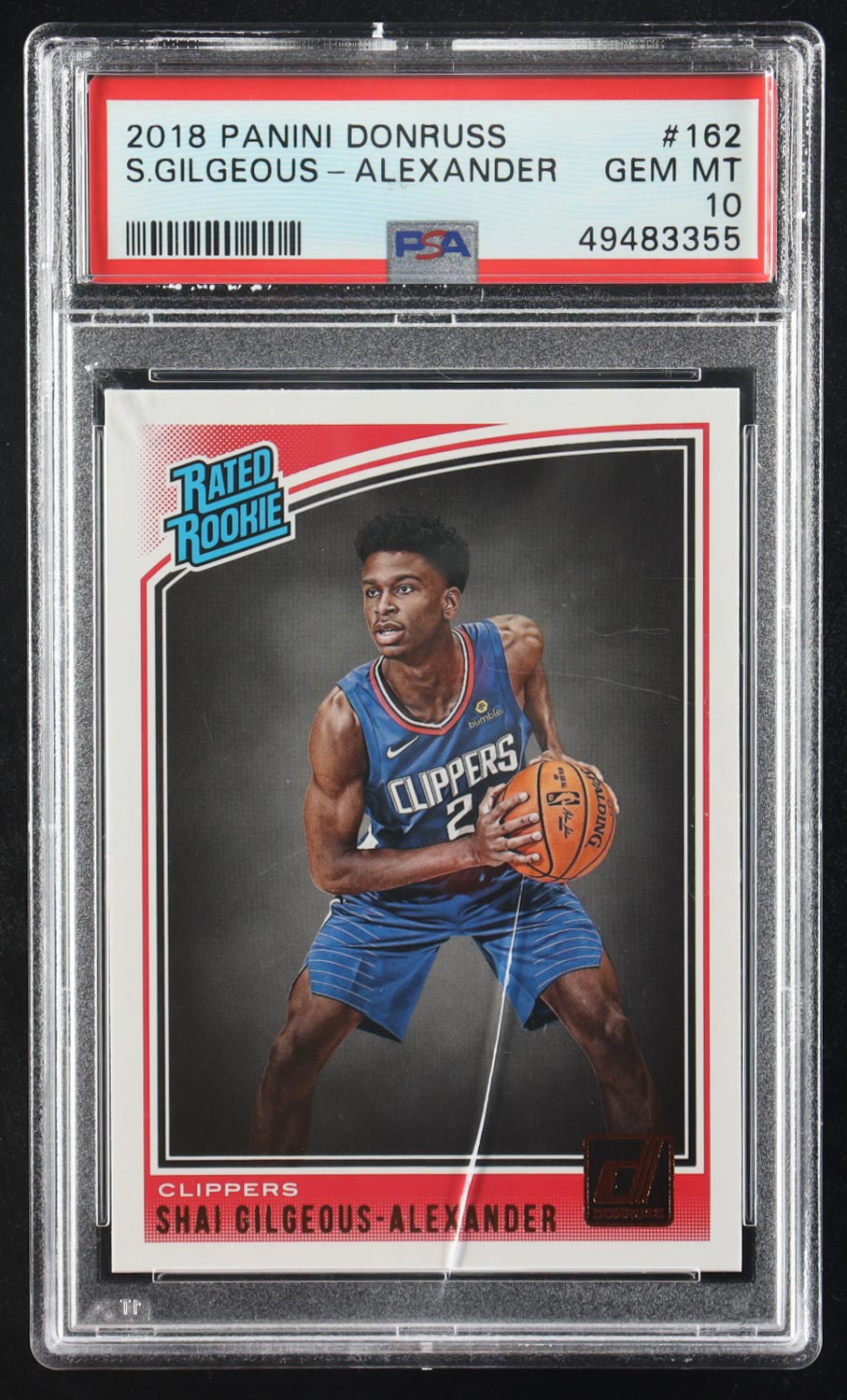 Shai Gilgeous-Alexander 2024 Donruss #162 RR RC (PSA 10) at PristineAuction.com Shai Gilgeous-Alexander 2024 Donruss #162 RR RC (PSA 10) at PristineAuction.com