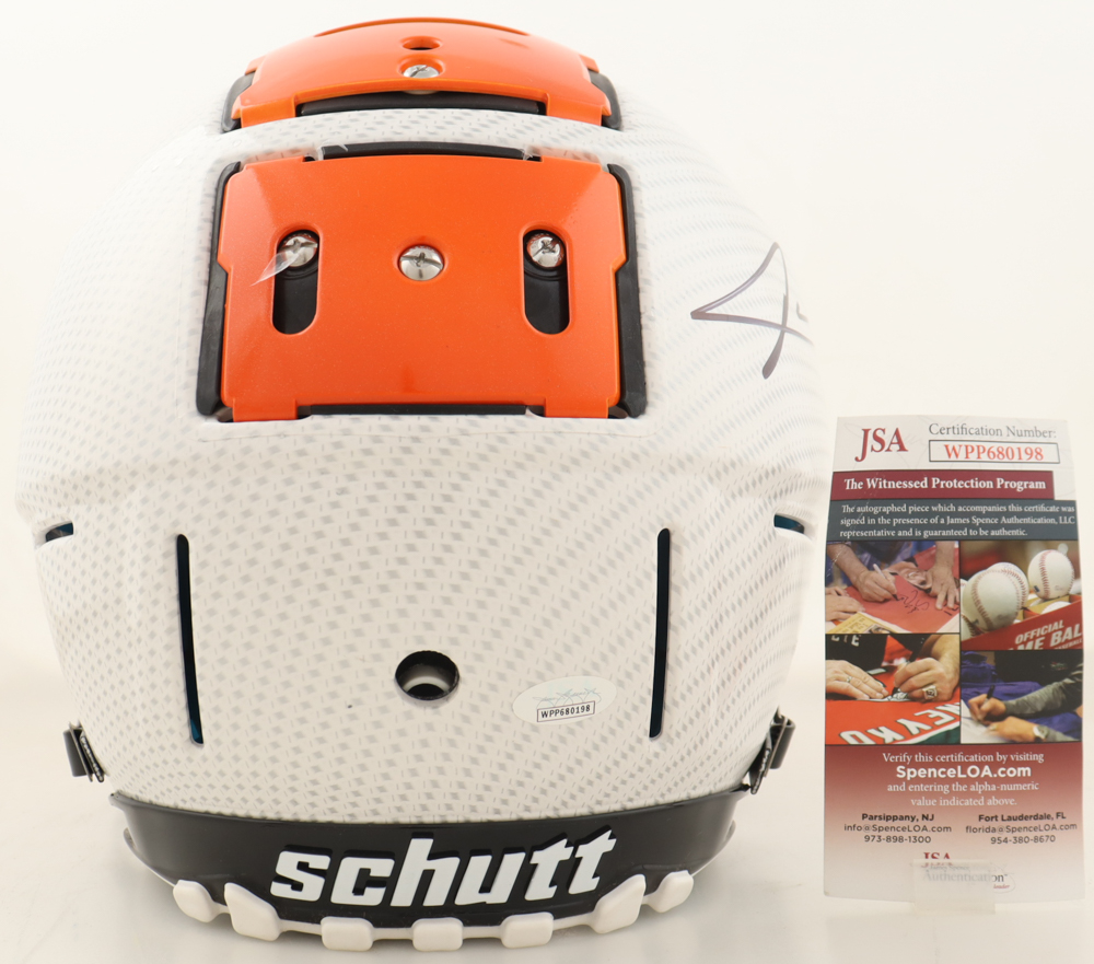 Jarvis Landry Signed Browns Full-Size Authentic On-Field Carbon Fiber Alternate F7 Helmet (JSA) at PristineAuction.com Jarvis Landry Signed Browns Full-Size Authentic On-Field Carbon Fiber Alternate F7 Helmet (JSA) at PristineAuction.com