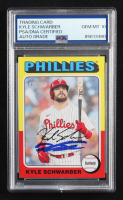 Kyle Schwarber Signed 2024 Topps Heritage #161 (PSA | Auto 10) at PristineAuction.com