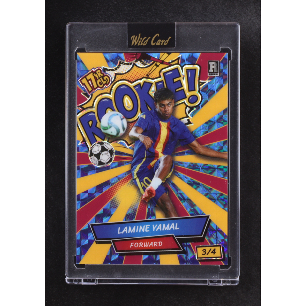 Lamine Yamal 2024 Wild Card Comix ROOKIE! Blue Mosaic #ACRG-LY4 #3/4 RC at PristineAuction.com