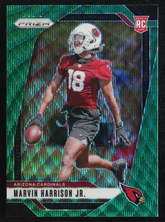 Marvin Harrison Jr. 2024 Panini Green Wave Prizm #375 RC at PristineAuction.com Marvin Harrison Jr. 2024 Panini Green Wave Prizm #375 RC at PristineAuction.com