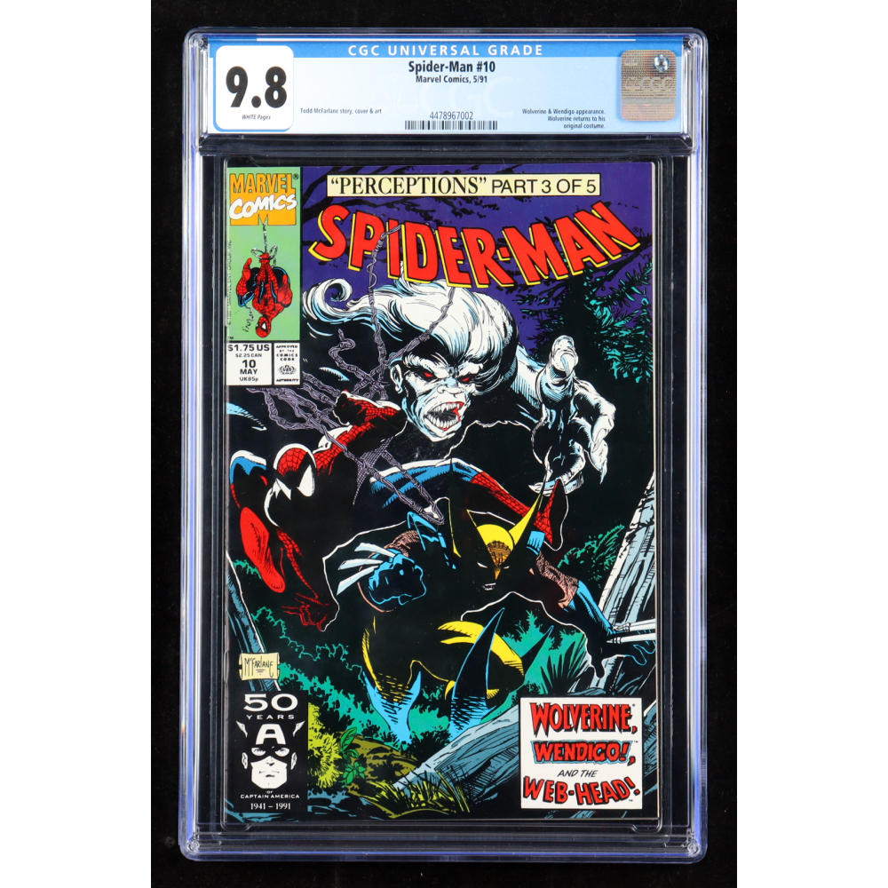 1991 "Spider-Man" Issue #10 Marvel Comic Book (CGC 9.8) at PristineAuction.com 1991 "Spider-Man" Issue #10 Marvel Comic Book (CGC 9.8) at PristineAuction.com