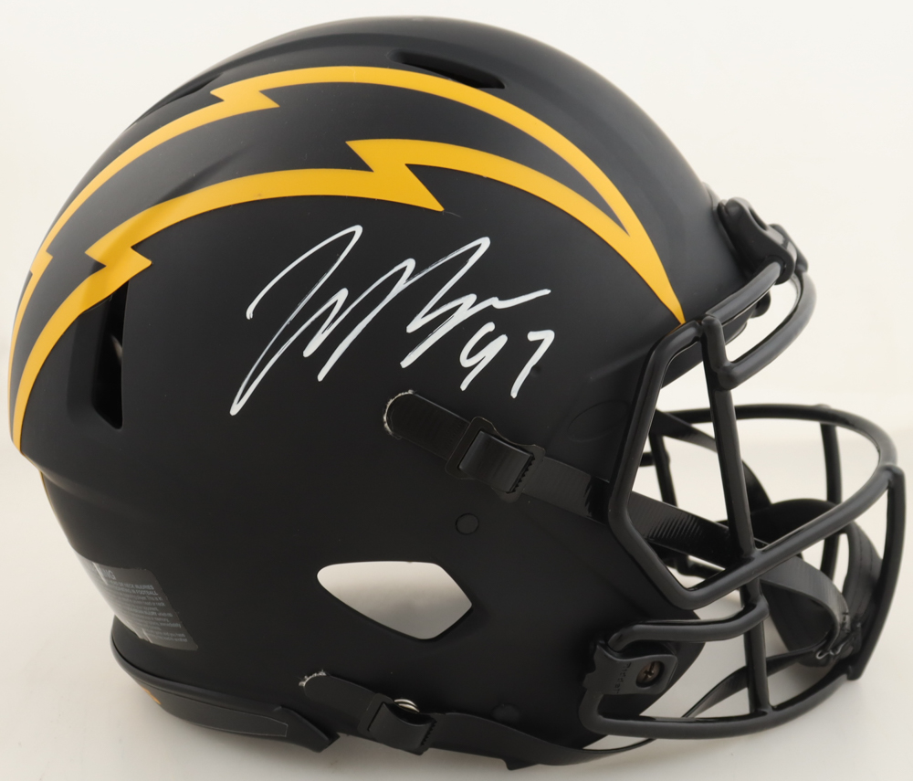Joey Bosa Signed Chargers Full-Size Authentic On-Field Eclipse Alternate Speed Helmet (Beckett) at PristineAuction.com Joey Bosa Signed Chargers Full-Size Authentic On-Field Eclipse Alternate Speed Helmet (Beckett) at PristineAuction.com