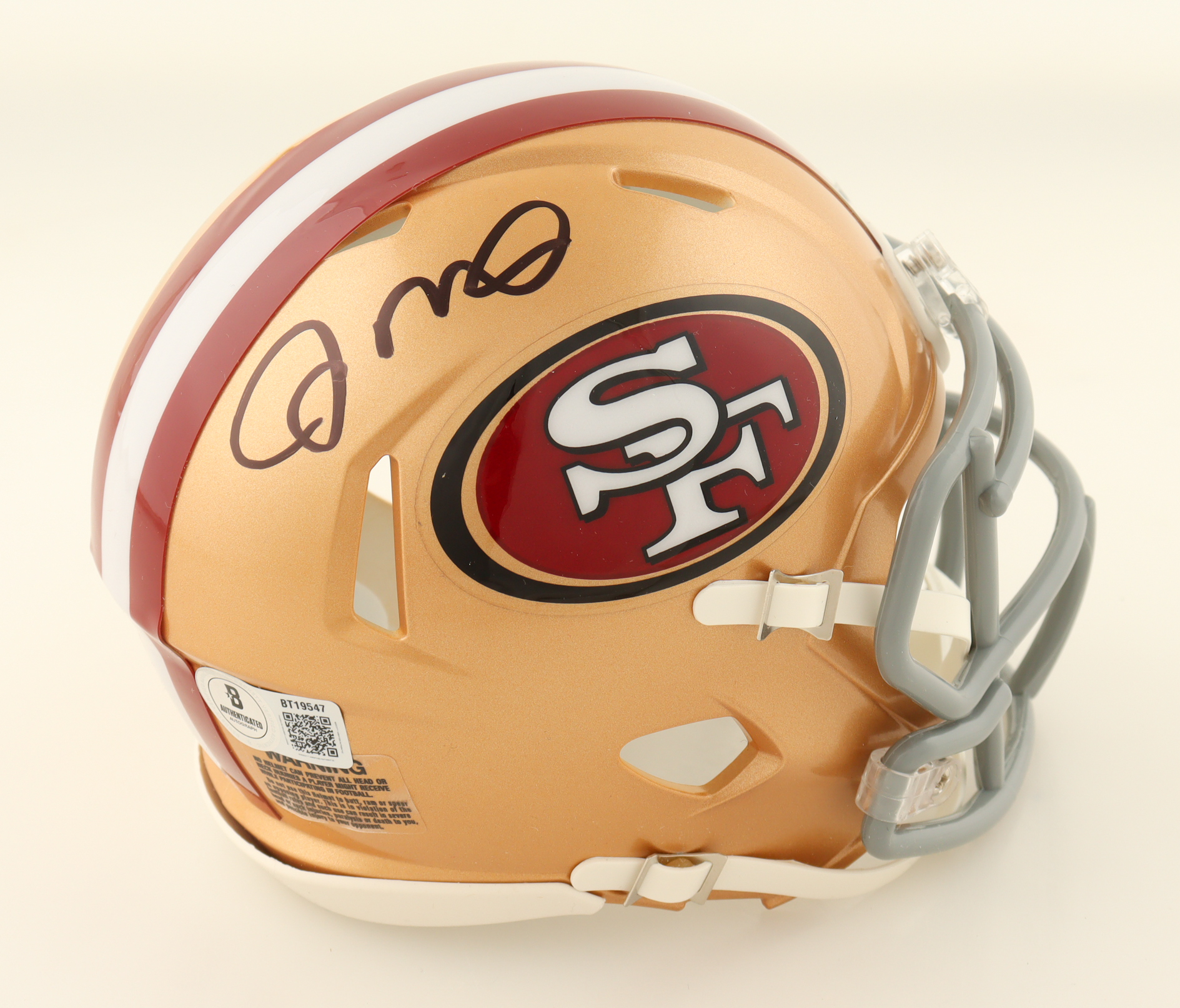 Joe Montana Signed 49ers Speed Mini Helmet (Beckett) at PristineAuction.com Joe Montana Signed 49ers Speed Mini Helmet (Beckett) at PristineAuction.com