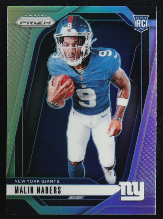 Malik Nabers 2024 Panini Prizm Silver Image Variation Rookie #28 RC at PristineAuction.com Malik Nabers 2024 Panini Prizm Silver Image Variation Rookie #28 RC at PristineAuction.com