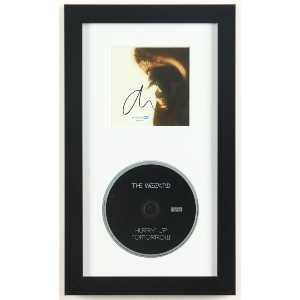 The Weeknd Signed Custom Framed "Hurry Up Tomorrow" CD Album Insert Display (ACOA) at PristineAuction.com