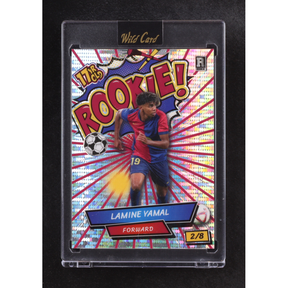 Lamine Yamal 2024 Wild Card Comix ROOKIE! Silver Pulsar #ACRB-LY1 #2/8 RC at PristineAuction.com