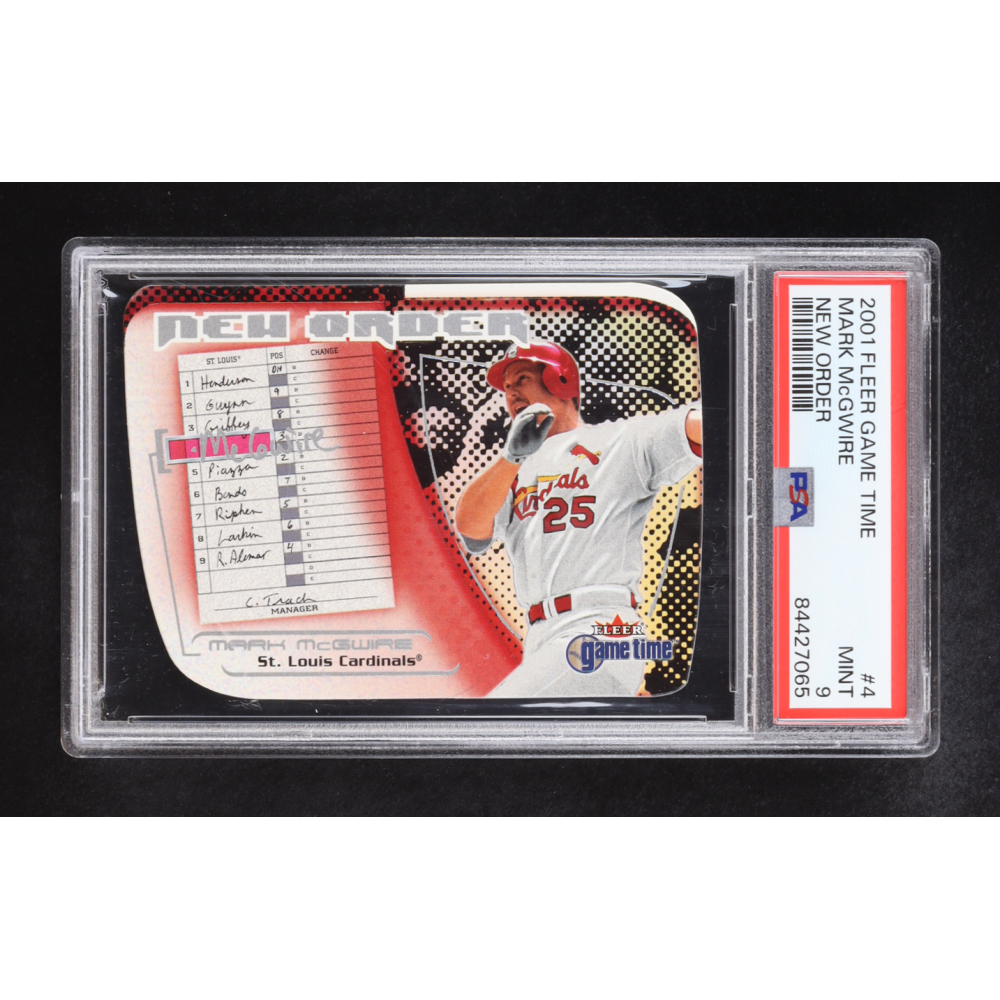 Mark McGwire 2001 Fleer Game Time New Order #4 (PSA 9) at PristineAuction.com