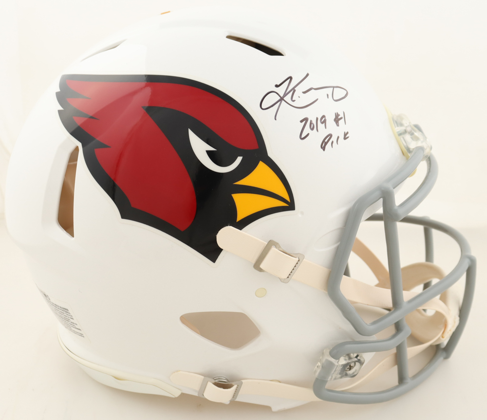 Kyler Murray Signed Cardinals Full-Size Authentic On-Field Speed Helmet Inscribed "2019 #1 Pick" (JSA) at PristineAuction.com Kyler Murray Signed Cardinals Full-Size Authentic On-Field Speed Helmet Inscribed "2019 #1 Pick" (JSA) at PristineAuction.com