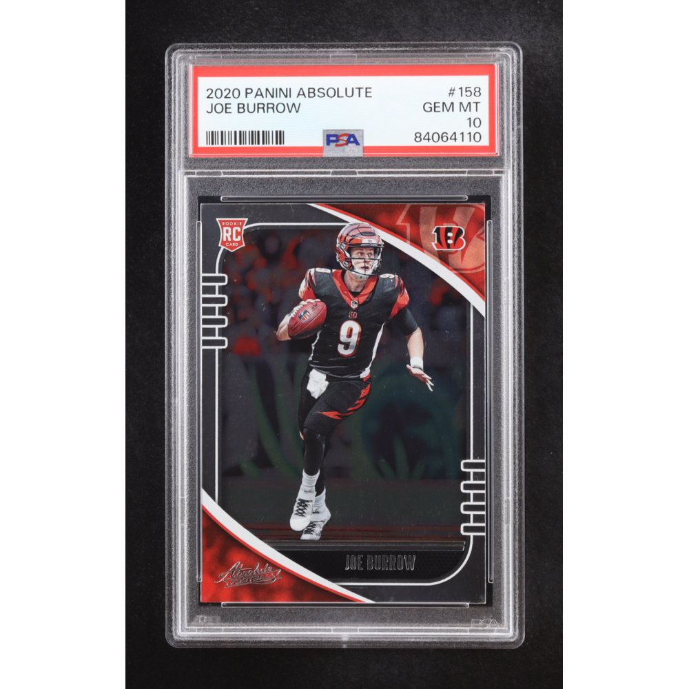 Joe Burrow 2020 Panini Absolute #158 RC (PSA 10) at PristineAuction.com