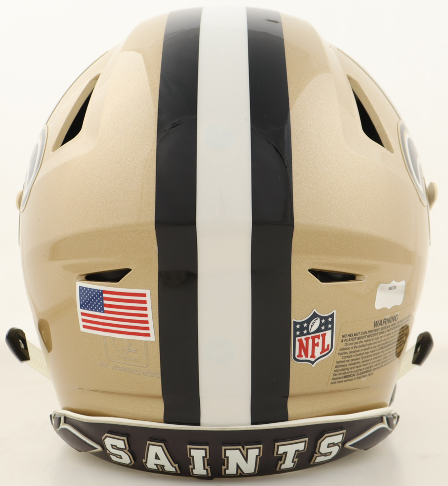 Alvin Kamara Signed Saints Full-Size Authentic On-Field SpeedFlex Helmet Inscribed "AK41" (Beckett) at PristineAuction.com Alvin Kamara Signed Saints Full-Size Authentic On-Field SpeedFlex Helmet Inscribed "AK41" (Beckett) at PristineAuction.com