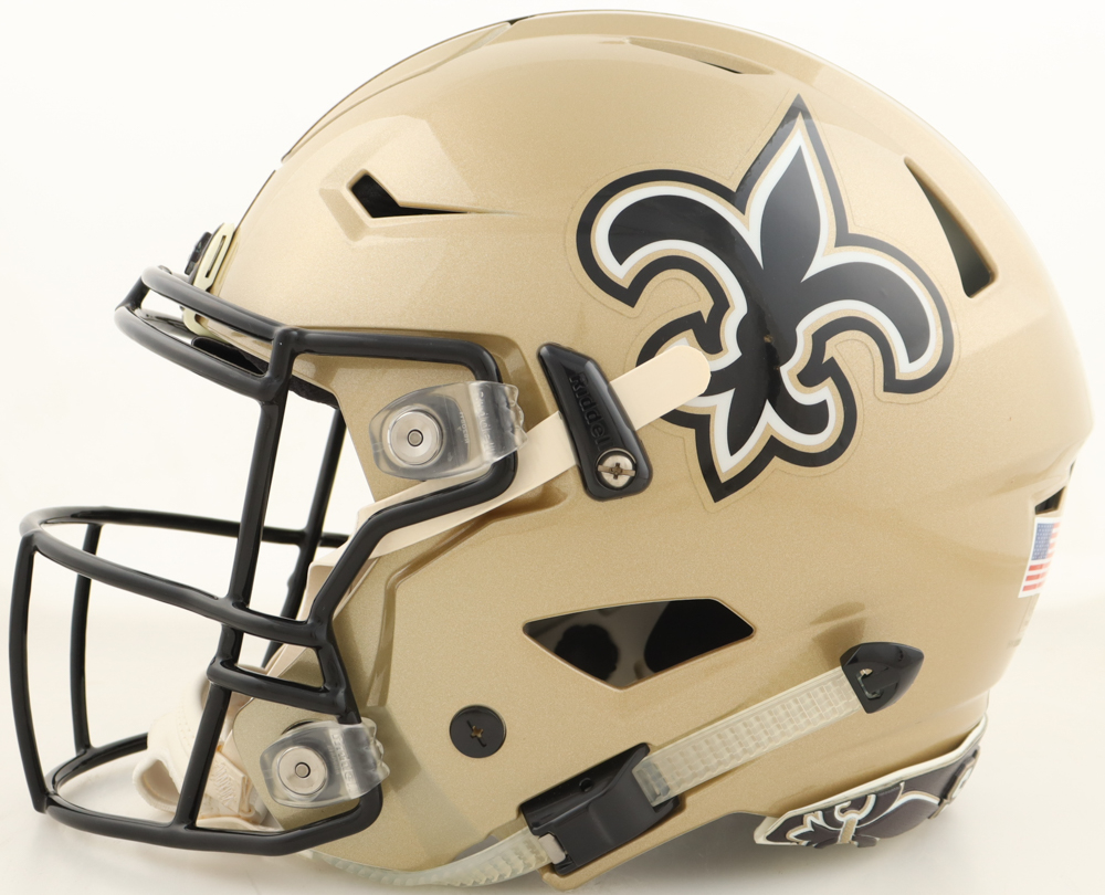 Alvin Kamara Signed Saints Full-Size Authentic On-Field SpeedFlex Helmet Inscribed "AK41" (Beckett) at PristineAuction.com Alvin Kamara Signed Saints Full-Size Authentic On-Field SpeedFlex Helmet Inscribed "AK41" (Beckett) at PristineAuction.com